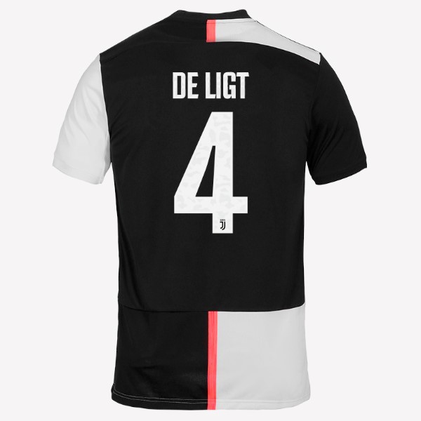 Camiseta Juventus NO.4 De Ligt 1ª 2019/20 Blanco Negro